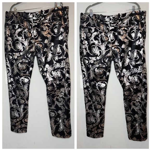 INC Black Velvet Silver Jacquard Blazer & Slim Pants. Men's size XXL & 38 pants. - Picture 4 of 17